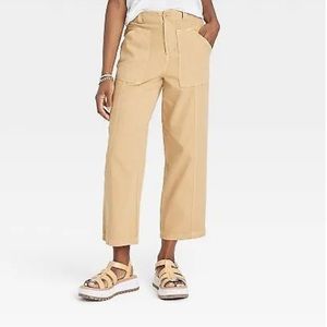 Women's High-Rise Utility Pants - Universal Thread Tan 4